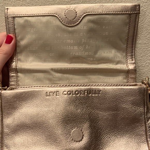 Kate Spade Rose Gold Pink Metallic Purse - NWT - Picture 4 of 8